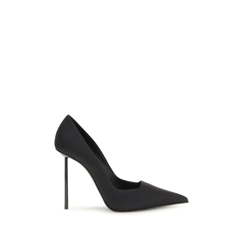 LE SILLA Black Calf Leather Bos Taurus High Heel Pumps