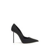 LE SILLA Black Calf Leather Bos Taurus High Heel Pumps