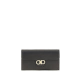Portefeuille Ferragamo Bos Taurus en cuir de veau noir