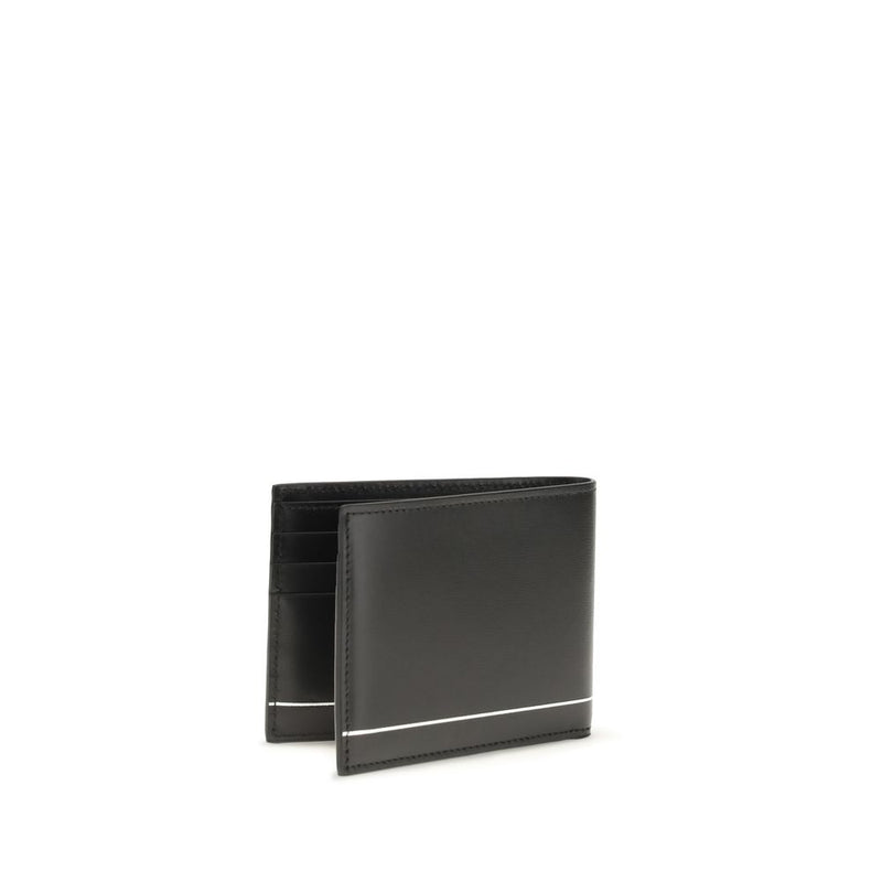 Ferragamo Black Calf Leather Bos Taurus Wallet