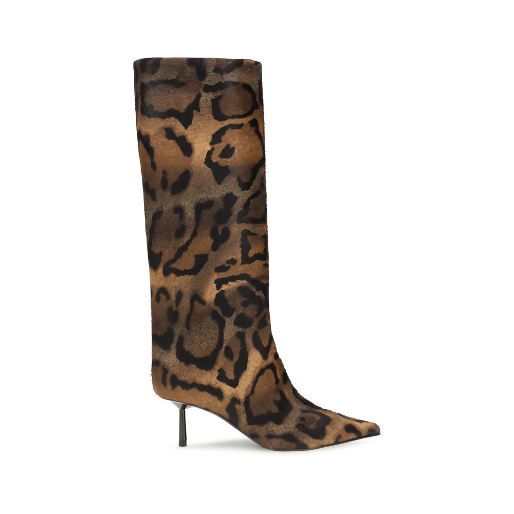 LE SILLA Brown Hair High Heel Boots - Bella Model