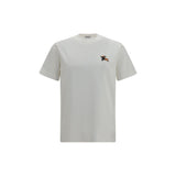 T-shirt en coton blanc Burberry avec design Equestrian Knight