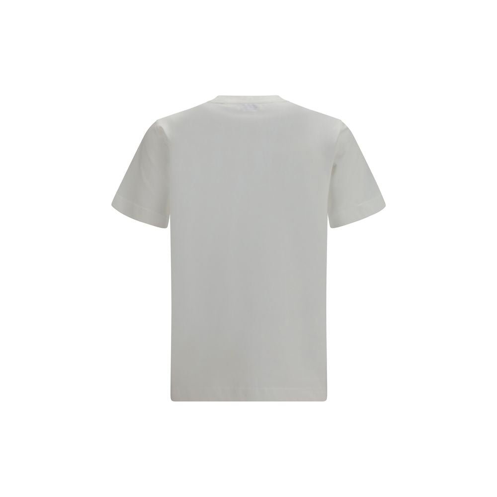 T-shirt en coton blanc Burberry avec design Equestrian Knight