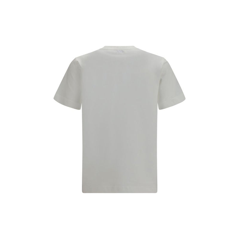 T-shirt en coton blanc Burberry avec design Equestrian Knight