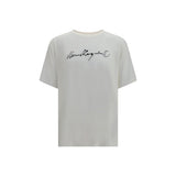 T-shirt en coton blanc MM6 - Style contemporain et délavé