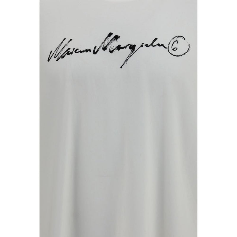 MM6 White Cotton T-Shirt - Contemporary Style