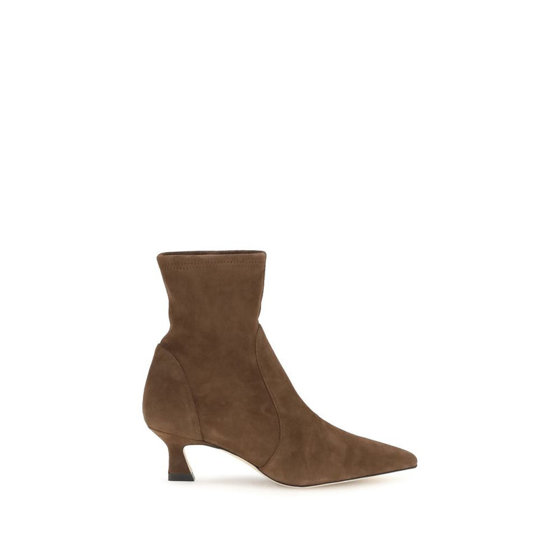 Bottines Stuart Weitzman en cuir de veau marron Bos Taurus
