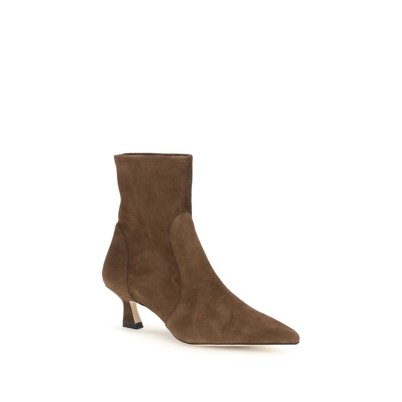 Bottines Stuart Weitzman en cuir de veau marron Bos Taurus