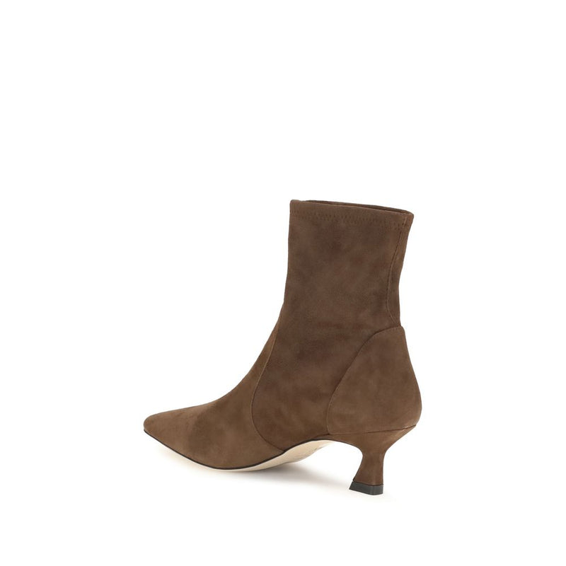 Bottines Stuart Weitzman en cuir de veau marron Bos Taurus