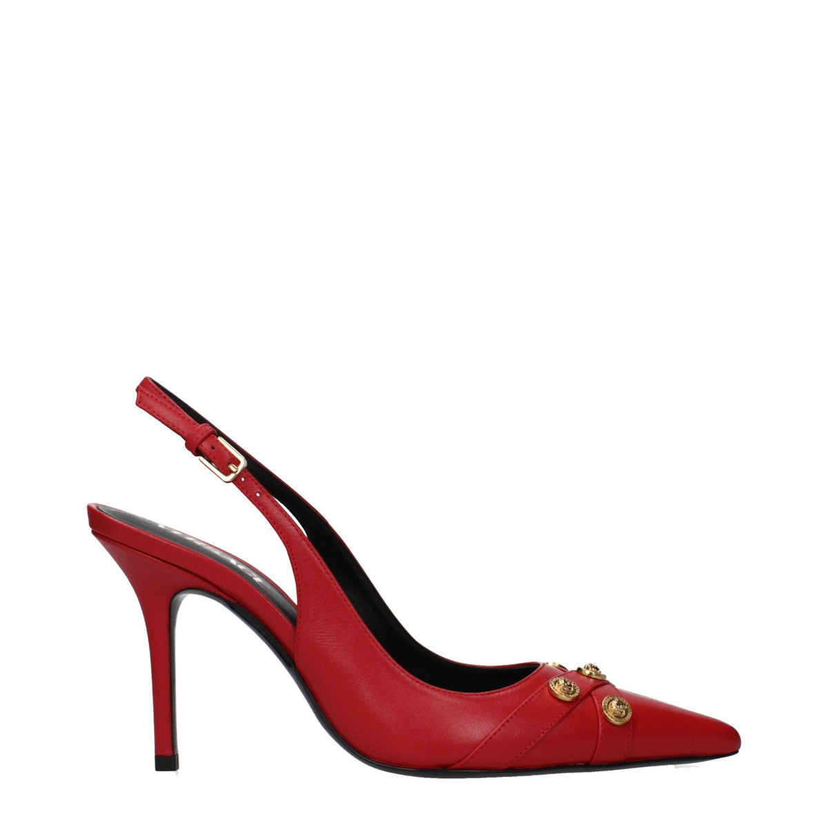 Versace Red Leather High Heel Pumps for Women - Elevate Your Style