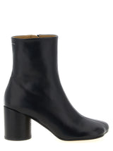 MM6 Maison Margiela Black Polyester Ankle Boots