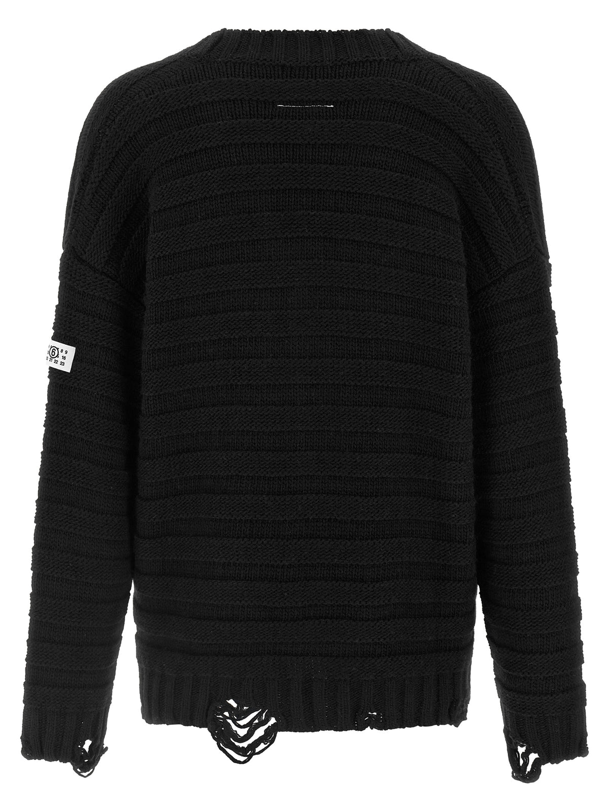 MM6 Maison Margiela Black Virgin Wool Cardigan - Stylish & Chic