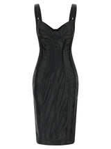 Robe midi Elisabetta Franchi en viscose noire