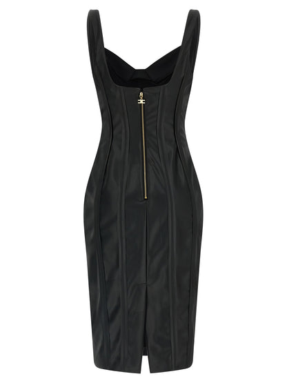 Robe midi Elisabetta Franchi en viscose noire