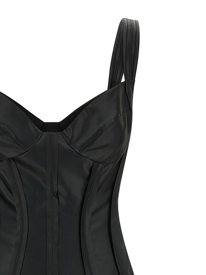 Robe midi Elisabetta Franchi en viscose noire
