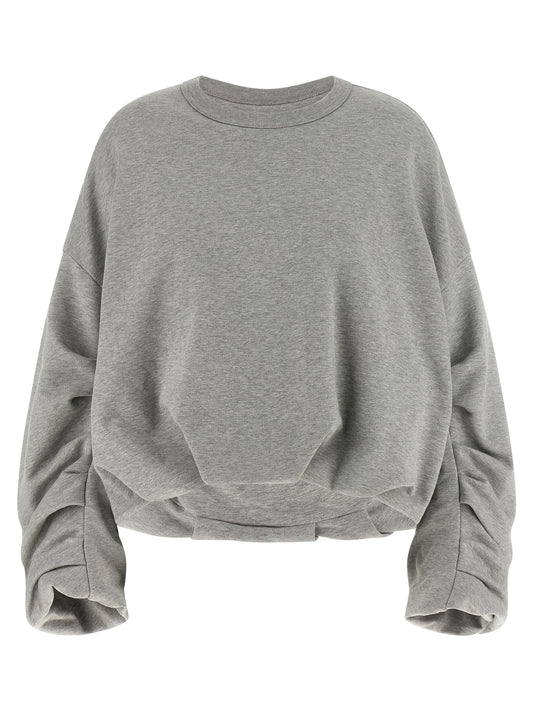 Sweat-shirt gris en coton Dries Van Noten
