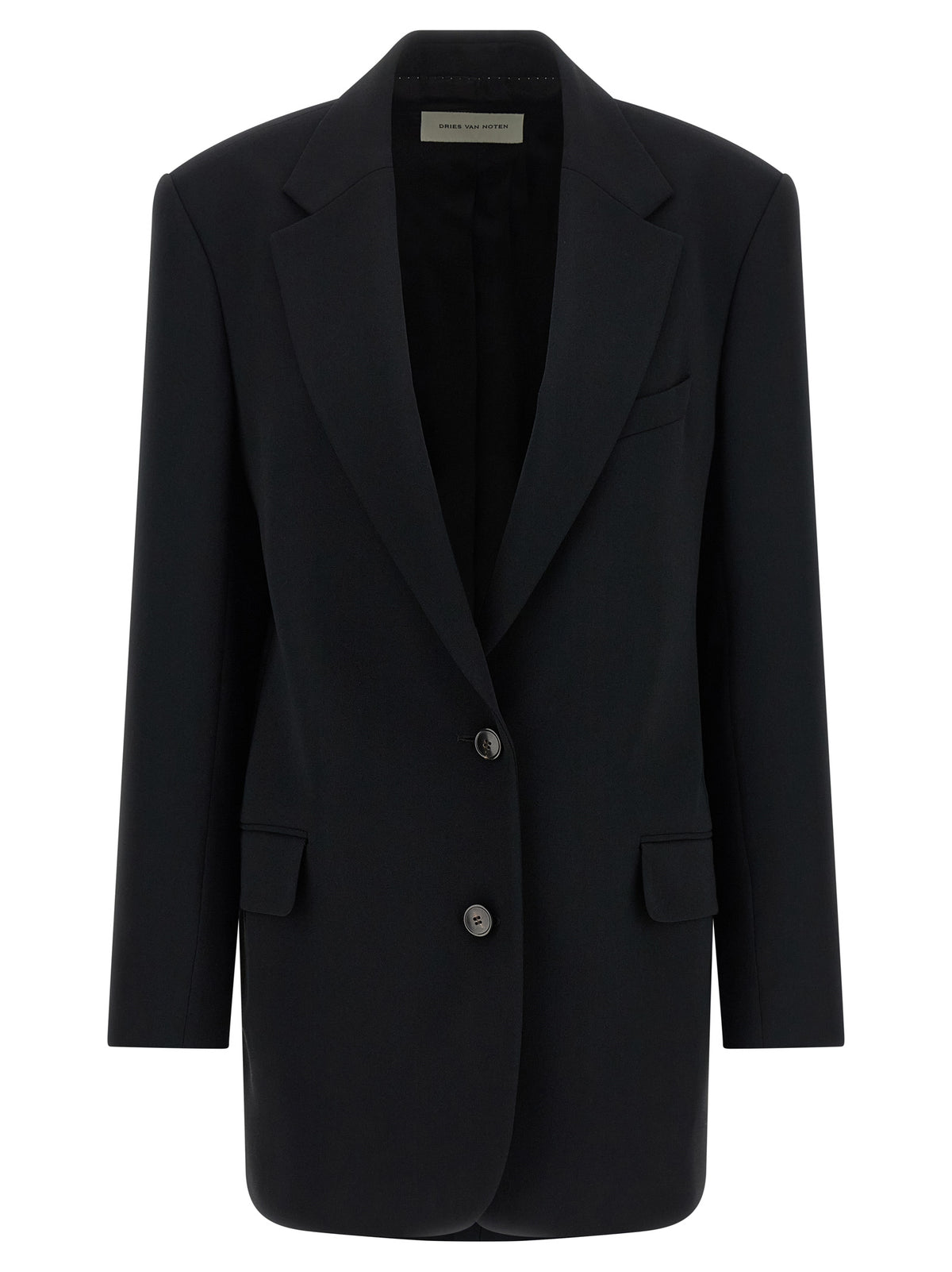 Blazer noir en polyester Dries Van Noten