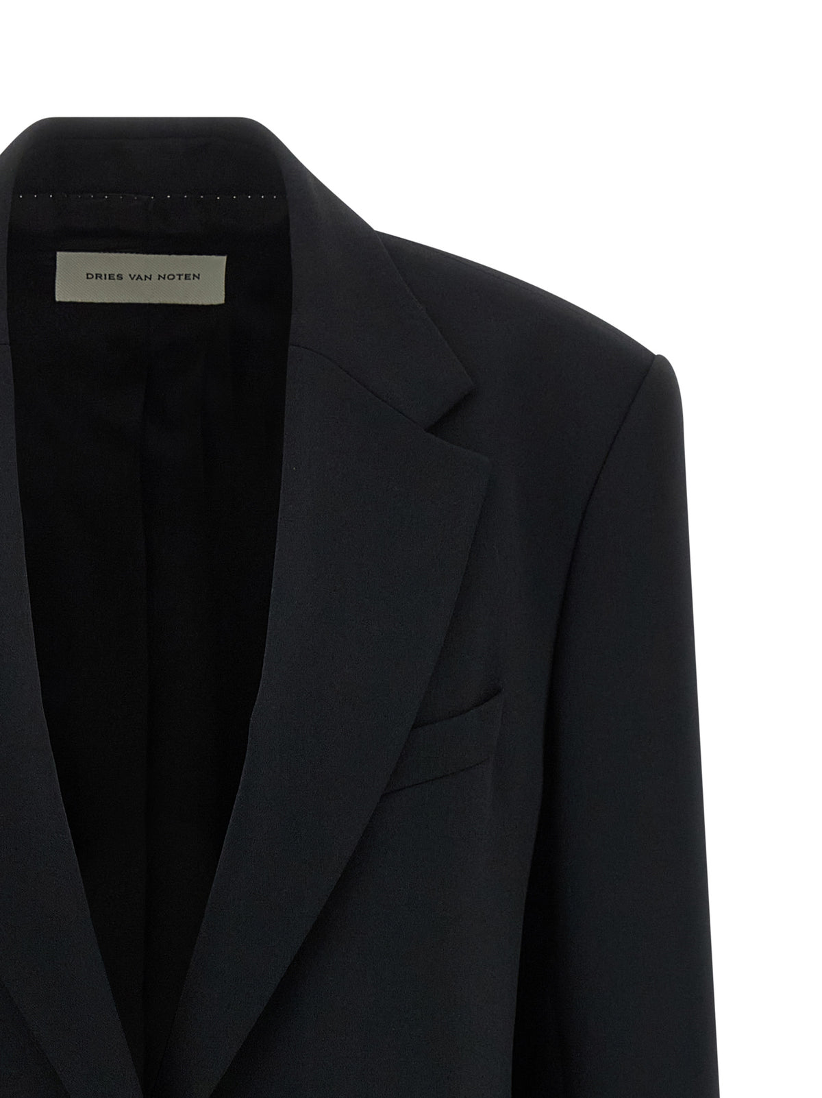 Blazer noir en polyester Dries Van Noten