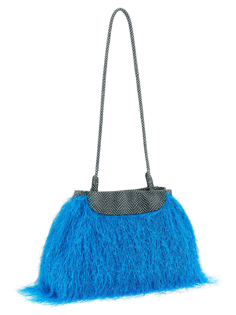 Dries Van Noten Blue Polyester Clutch Bag