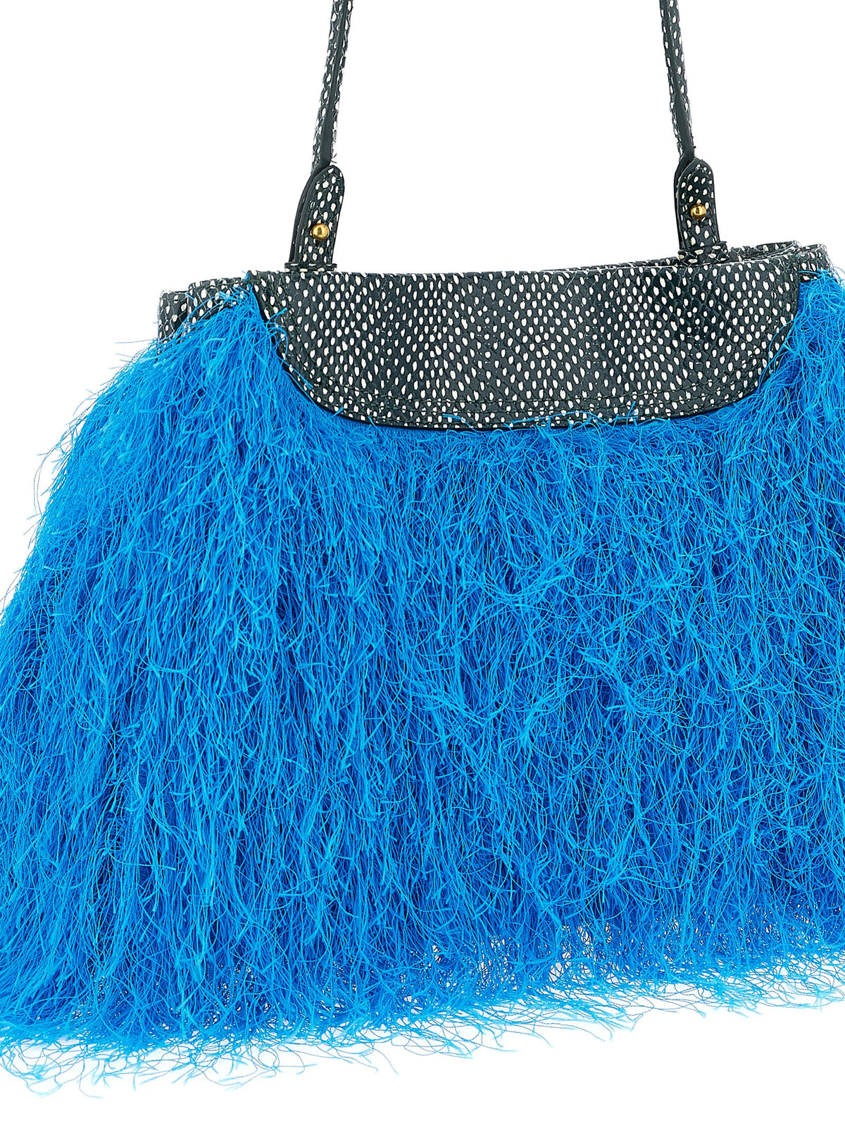 Dries Van Noten Clutch Bag en Polyester Bleu