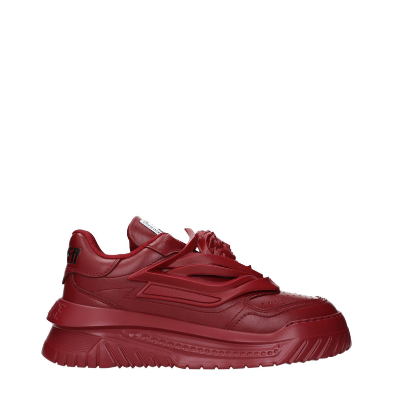 Versace Red Leather Chunky Sneakers