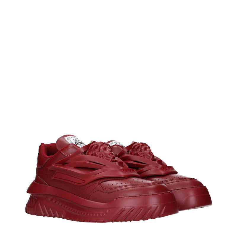 Versace Red Leather Chunky Sneakers