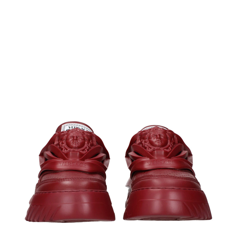 Versace Red Leather Chunky Sneakers