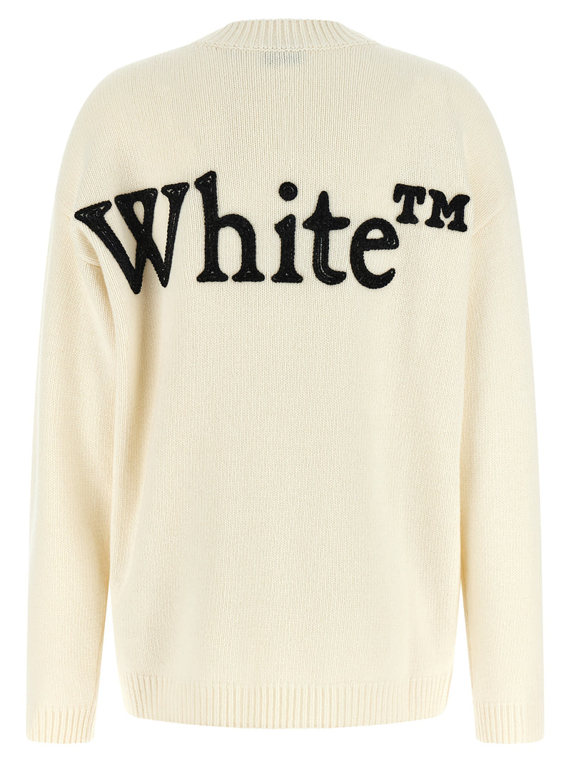 Off-White Bicolor Wool Cardigan - Bookish Shared
