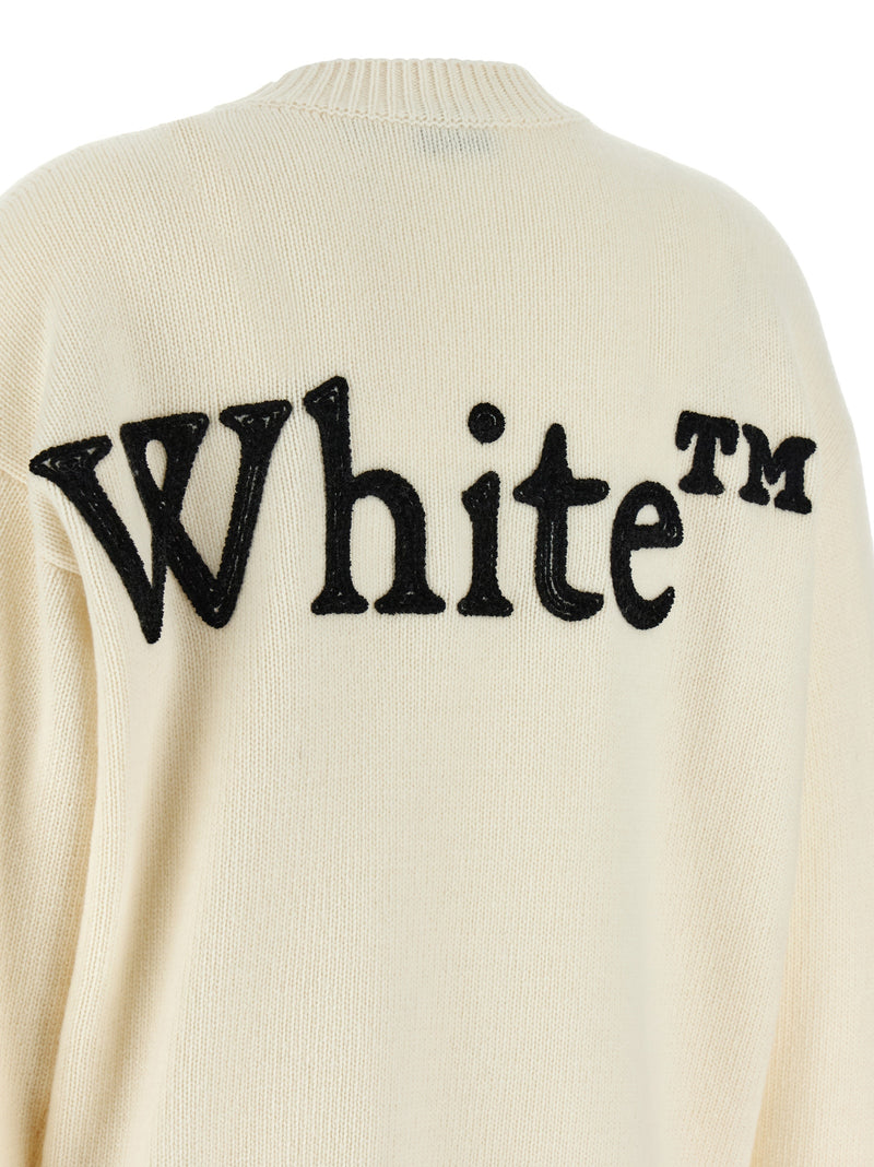 Off-White Bicolor Wool Cardigan - Bookish Shared