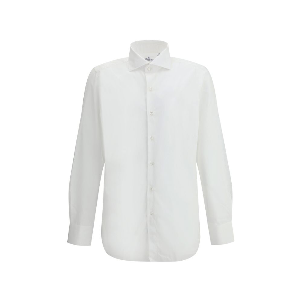 Finamore Eduardo White Cotton Dress Shirt