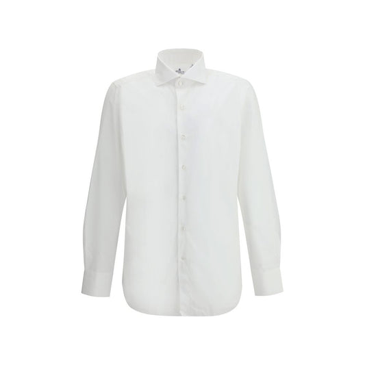 Finamore Eduardo White Cotton Dress Shirt