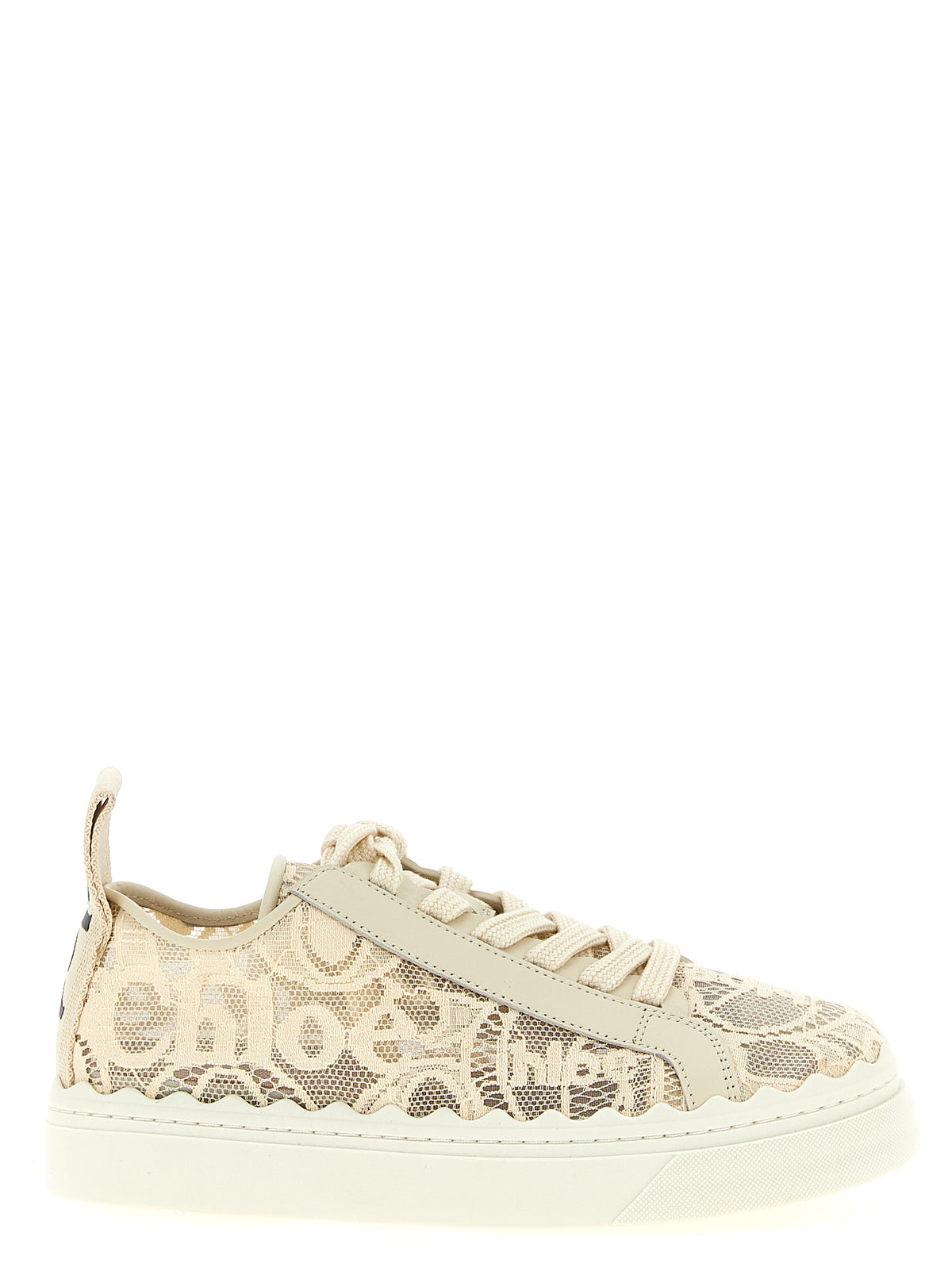 Chloé Lauren Beige Polyamide Low Top Sneakers