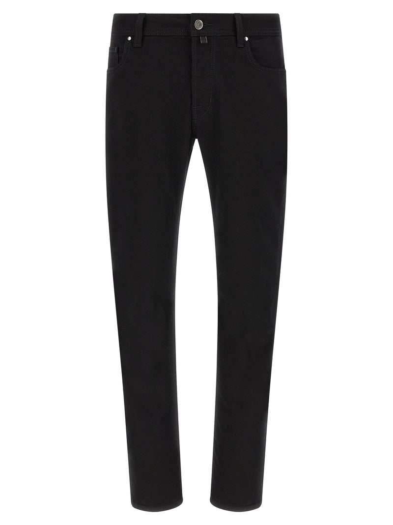 Jacob Cohen Black Cotton Straight-Leg Jeans