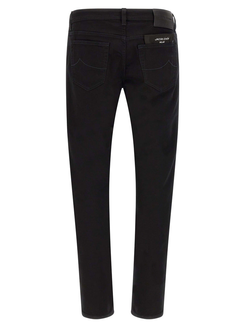 Jacob Cohen Black Cotton Straight-Leg Jeans