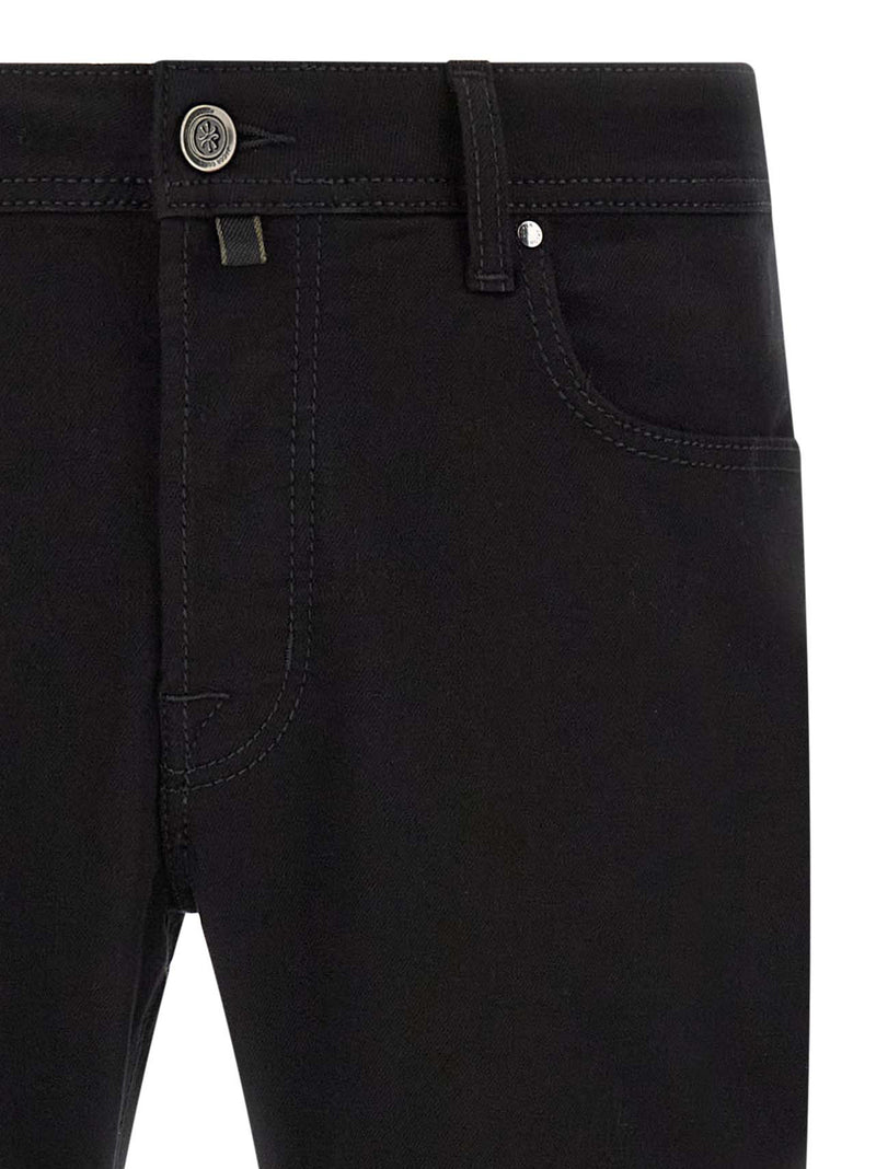 Jacob Cohen Black Cotton Straight-Leg Jeans