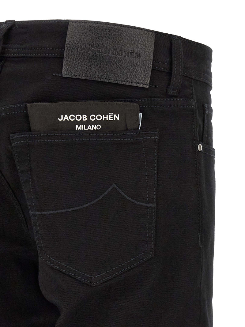 Jacob Cohen Black Cotton Straight-Leg Jeans
