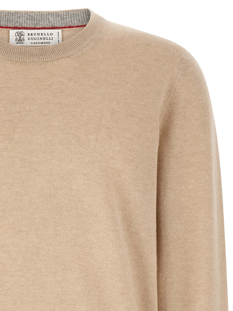 Cardigan Brunello Cucinelli en cachemire beige