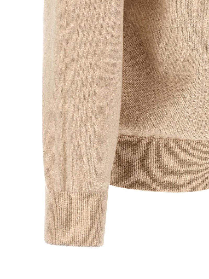 Cardigan Brunello Cucinelli en cachemire beige