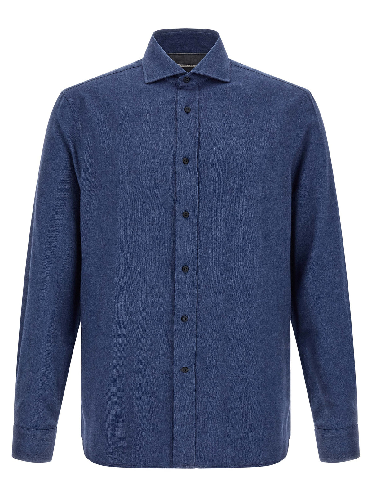 Chemisier en coton bleu Brunello Cucinelli