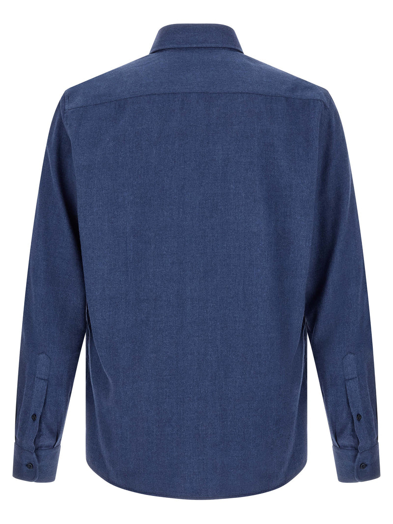 Chemisier en coton bleu Brunello Cucinelli