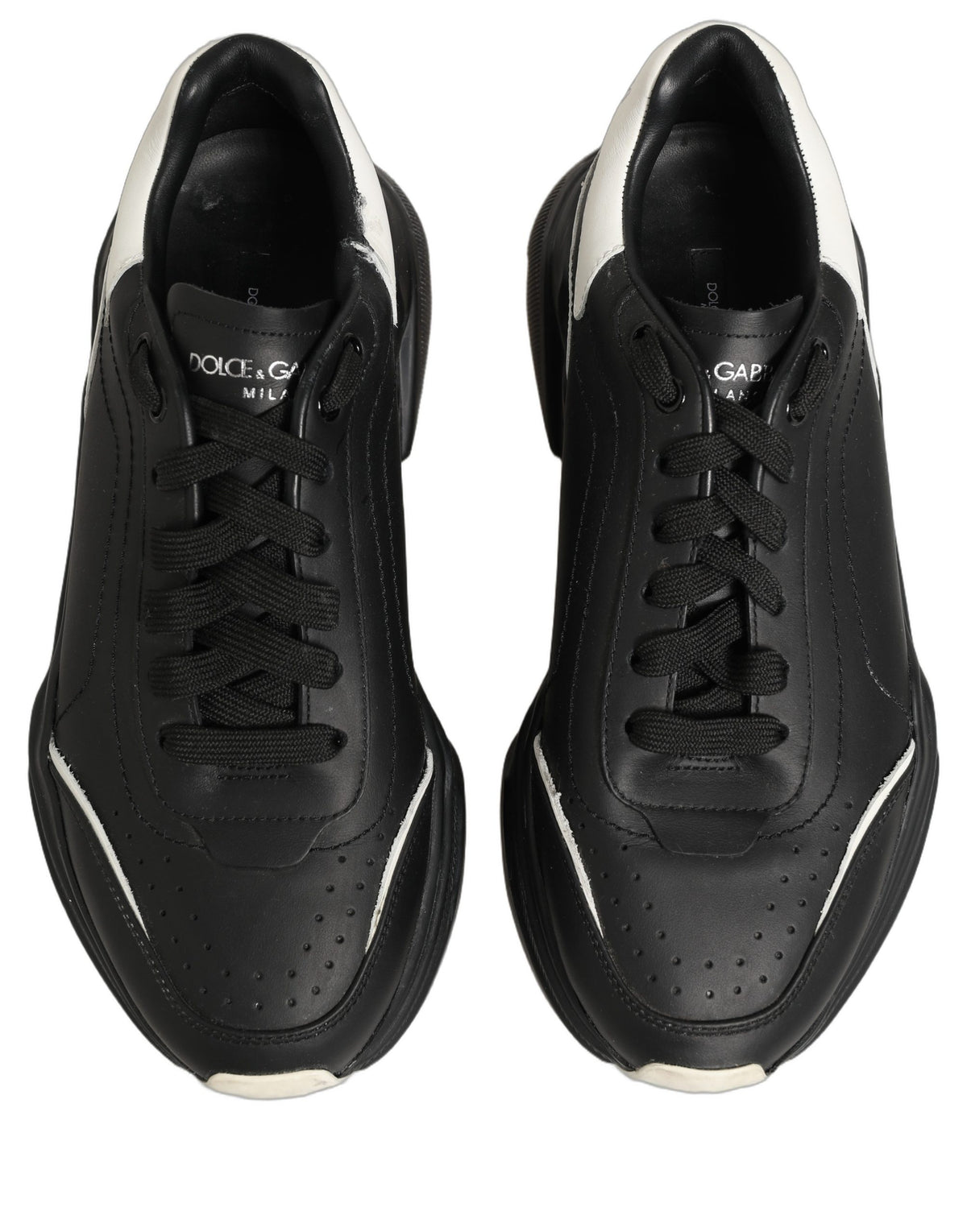Dolce & Gabbana Black White Daymaster Low Top Sneakers