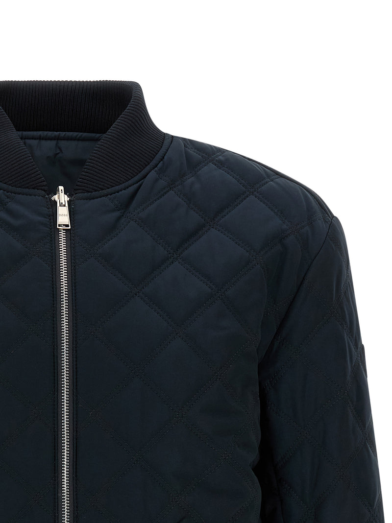 Hugo Boss C-Corle Blue Reversible Bomber Jacket