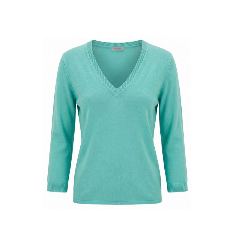 Malo Blue Cotton Women Sweater