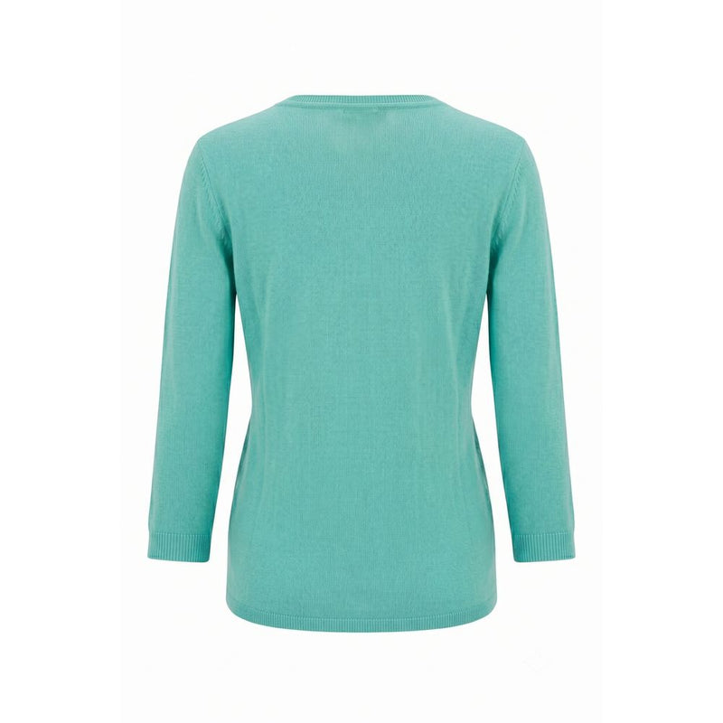 Malo Blue Cotton Women Sweater