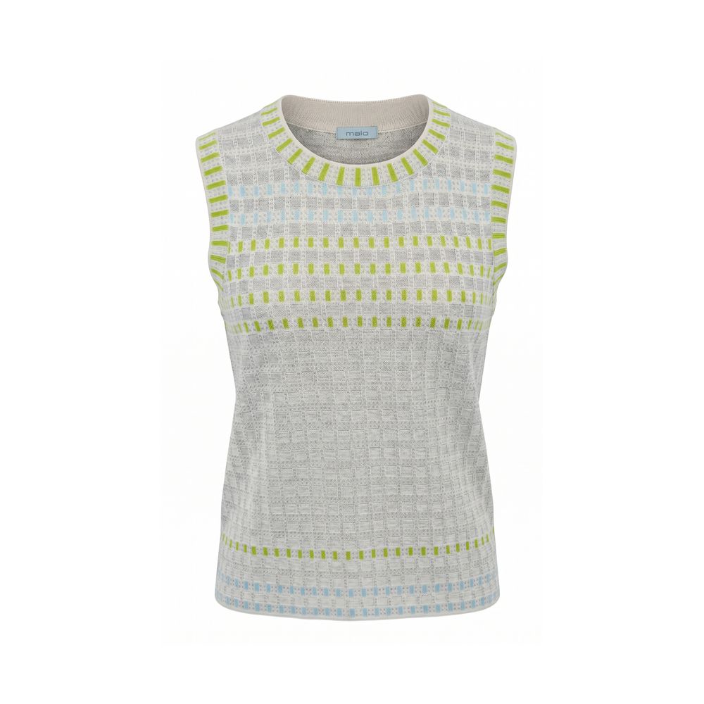 Malo Grey Silk Sleeveless Women's Sweater