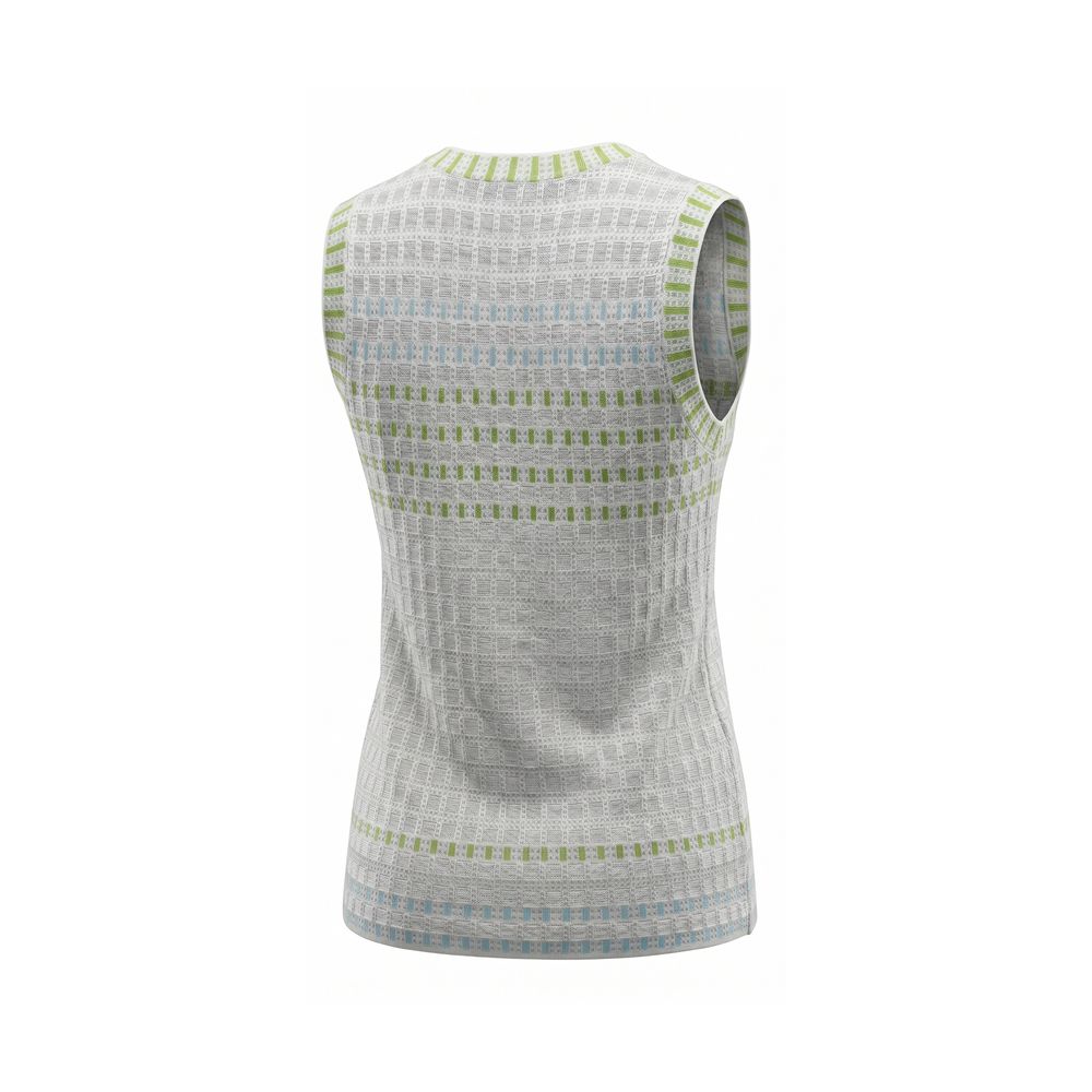 Malo Grey Silk Sleeveless Women's Sweater