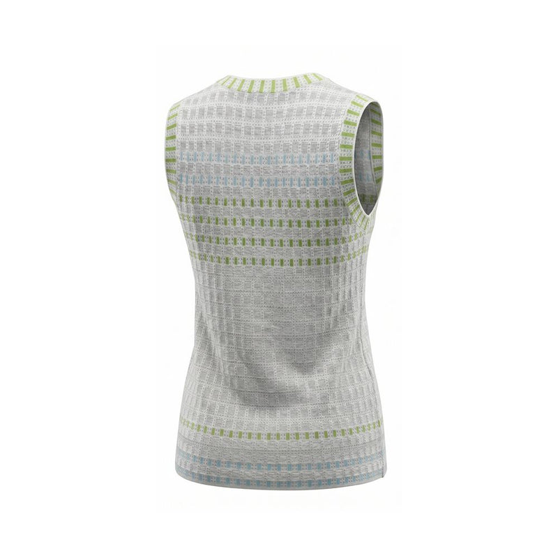 Malo Grey Silk Women Sweater - Sleeveless Knit Top