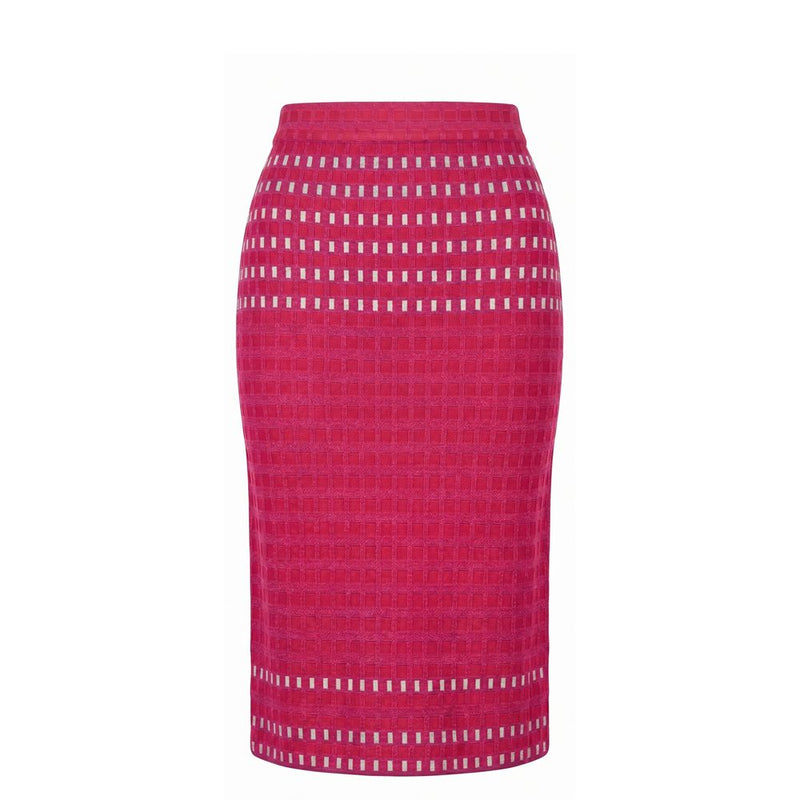 Malo Purple Silk Women Skirt - Stylish Knit Pencil Design