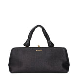 Sac à main Jil Sander en raphia noir