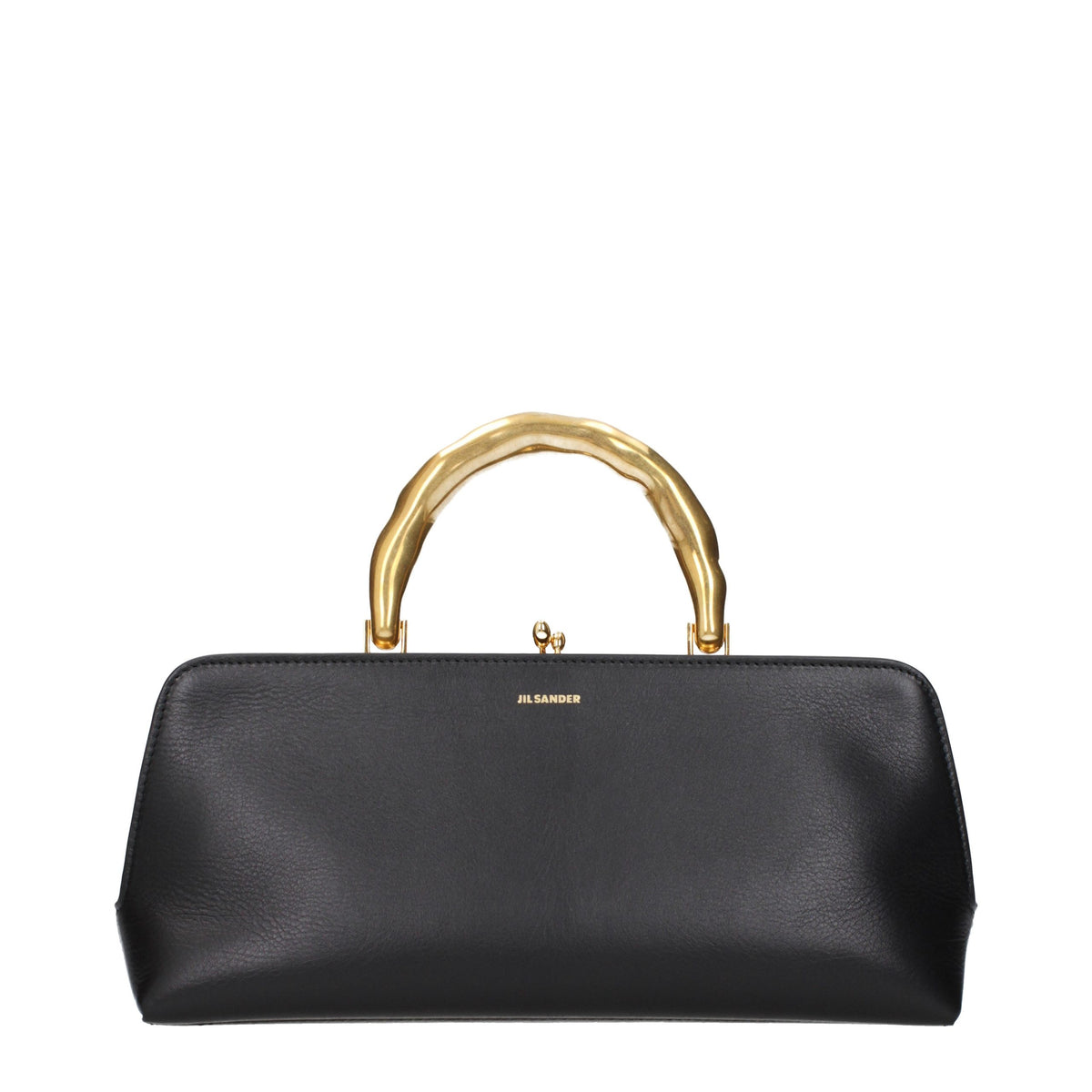 Sac à main en cuir noir Jil Sander